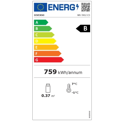 Refroidisseur de bouteilles ventilé, 2 portes vitrées coulissantes WR-TAS2-E3